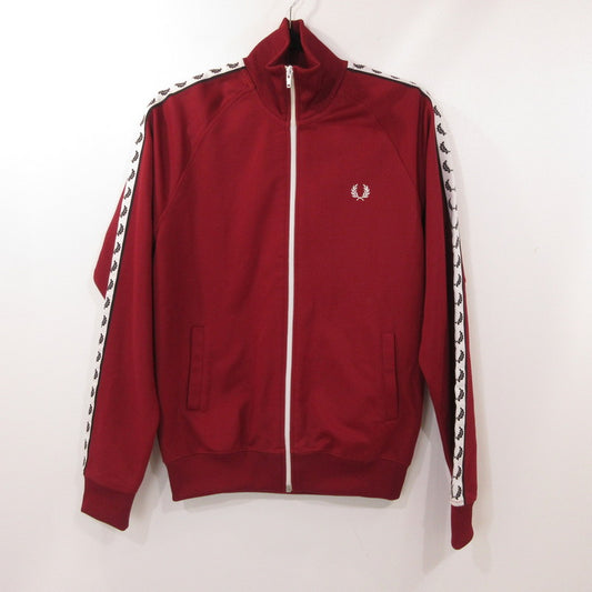 【中古】FRED PERRY | フレッドペリー LAUREL WREATH TAPED TRACK JACKET ジャージ J6231 ボルドー/バーガンディー サイズ：S