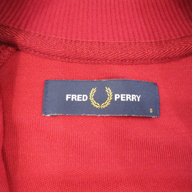 【中古】FRED PERRY | フレッドペリー LAUREL WREATH TAPED TRACK JACKET ジャージ J6231 ボルドー/バーガンディー サイズ：S