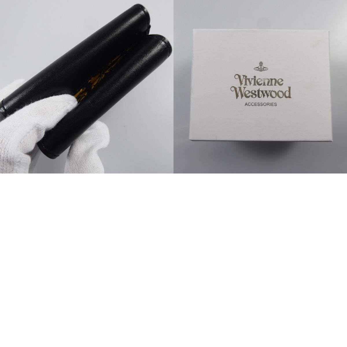 【中古】Vivienne Westwood | ヴィヴィアンウエストウッド VINTAGE WATER ORB 三つ折り財布 3318M1J ブラック