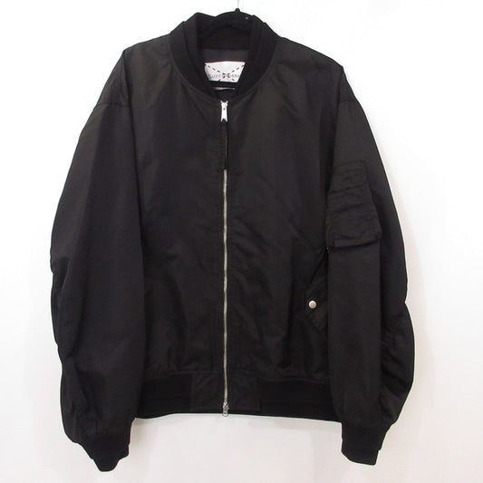 【中古】SUPER THANKS | スーパーサンクス MA-1 TYPE BIC JACKET ミリタリージャケット ST223JK003 ブラック サイズ：M