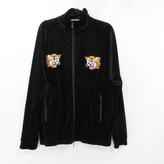 【中古】UNIVERSAL STYLE WEAR | ユニバーサルスタイルウェア ベロアトラックJKT ジャージ 643400 ブラック サイズ：L