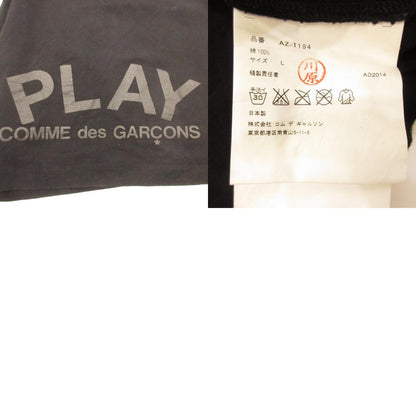 PLAY COMME des GARCONS | PLAY COMME des GARCONS TWO HEARTS TEE Short-sleeved T-shirt AZ-T194 Black Size: L