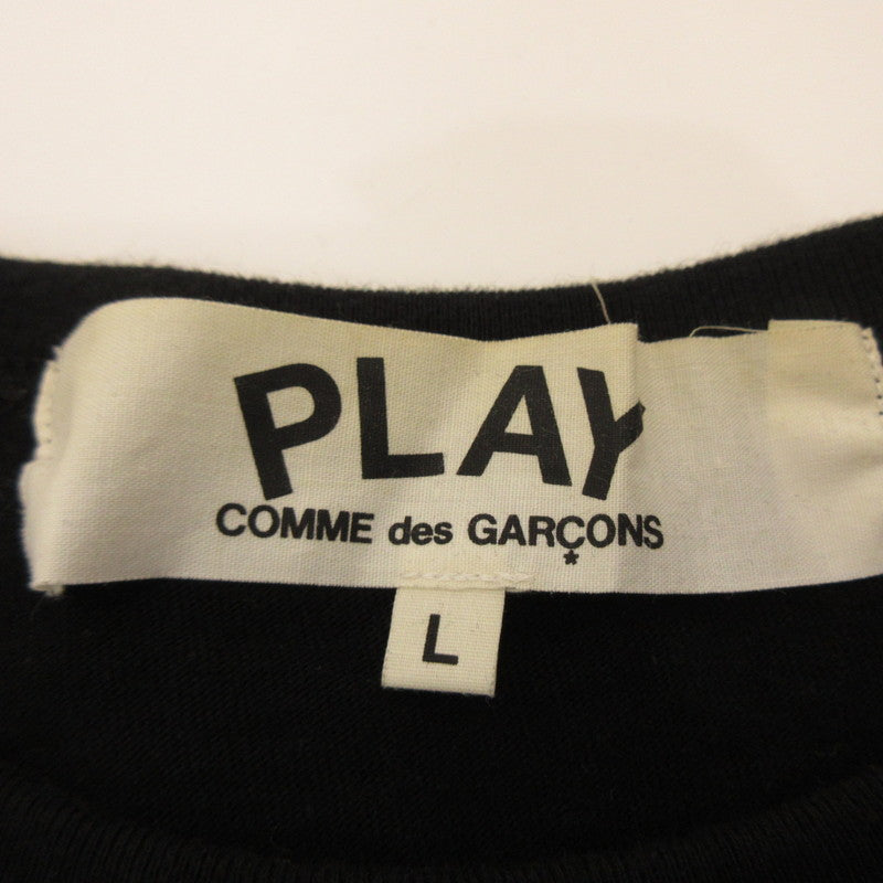 PLAY COMME des GARCONS | PLAY COMME des GARCONS TWO HEARTS TEE Short-sleeved T-shirt AZ-T194 Black Size: L