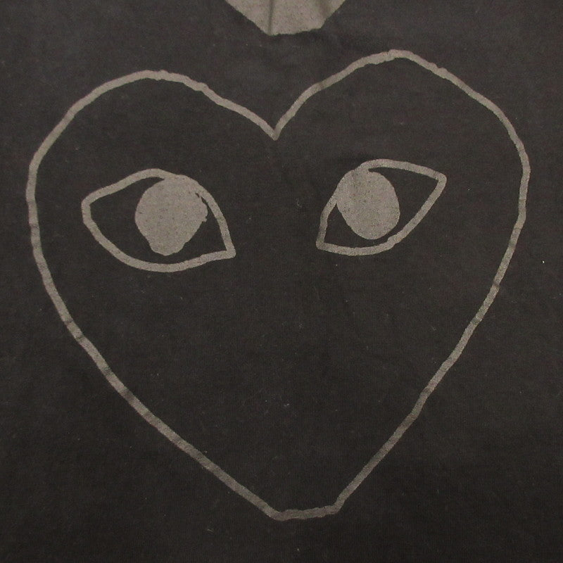PLAY COMME des GARCONS | PLAY COMME des GARCONS TWO HEARTS TEE Short-sleeved T-shirt AZ-T194 Black Size: L
