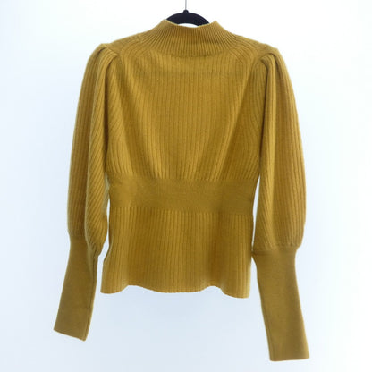 【中古】furfur | ファーファー パフスリーブリブプルオーバー セーター RWNT174091 2017A/W イエロー