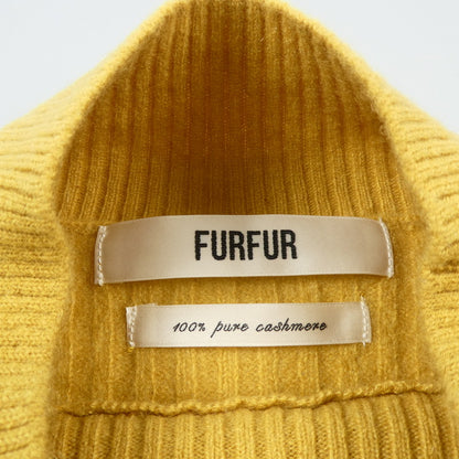 【中古】furfur | ファーファー パフスリーブリブプルオーバー セーター RWNT174091 2017A/W イエロー