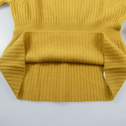 【中古】furfur | ファーファー パフスリーブリブプルオーバー セーター RWNT174091 2017A/W イエロー