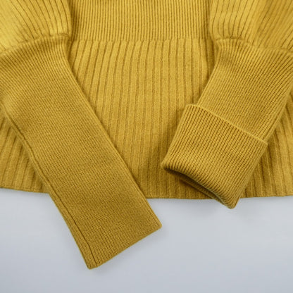 【中古】furfur | ファーファー パフスリーブリブプルオーバー セーター RWNT174091 2017A/W イエロー