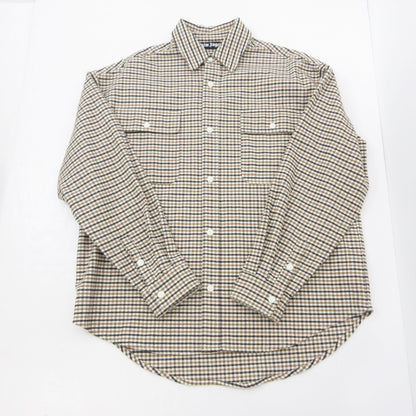 【中古】Palm Angels | パームエンジェルス スナップボタンマイクロチェックサハラオーバーシャツ 長袖シャツ PMES012F23FAB0046010 2023A/W サイズ：48