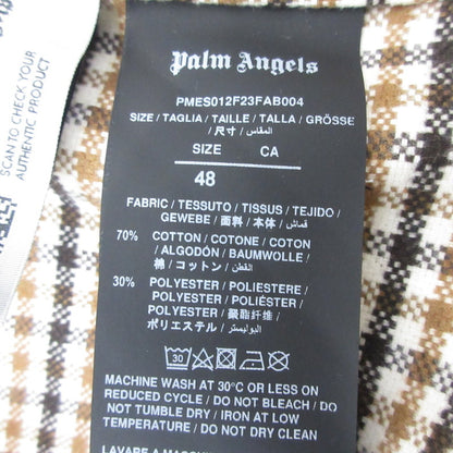 【中古】Palm Angels | パームエンジェルス スナップボタンマイクロチェックサハラオーバーシャツ 長袖シャツ PMES012F23FAB0046010 2023A/W サイズ：48
