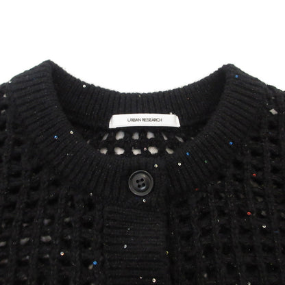 【中古】URBAN RESEARCH | アーバンリサーチ スパンコールメッシュニットカーディガン カーディガン UR47-22X010 ブラック