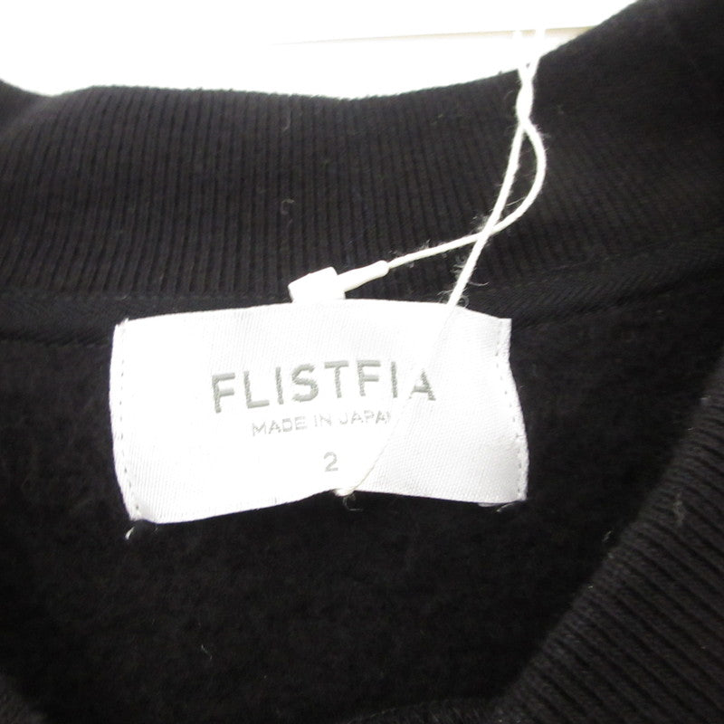 【中古】FLISTFIA | フリストフィア Loose Fit Crew Neck Sweat スウェット SN02016 ブラック サイズ：2
