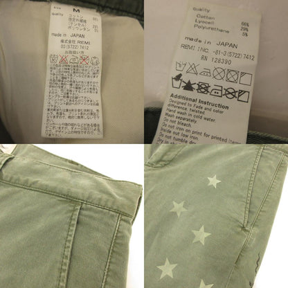 【中古】REMI RELIEF | レミレリーフ スタースタッズ ショートパンツ カーキグリーン サイズ：M