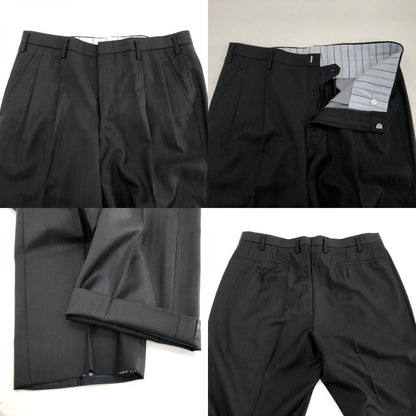 【中古】 DORMEUIL AMADEUS SUPER 100's セットアップ スリーピース ブラック