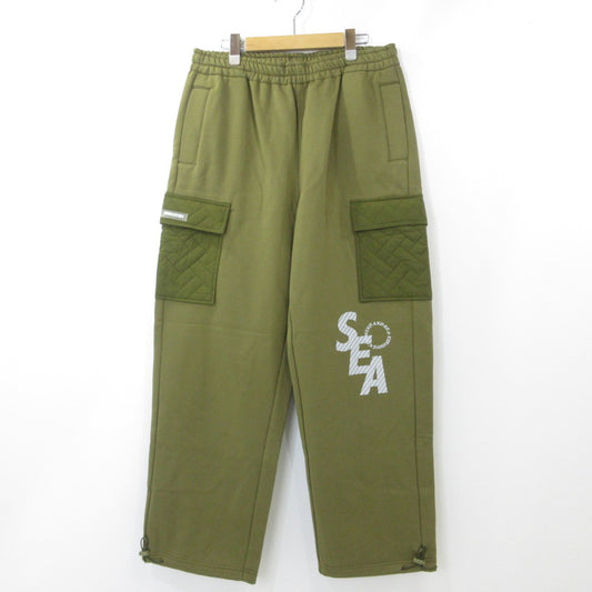 【中古】WIND AND SEA | ウィンダンシーウインダンシー QUILTING SWEAT PT パンツ WDS-O-GEN-23-Q2-PT-03 オリーブ サイズ：XL