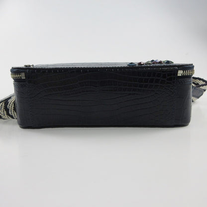 【中古】A.D.M.J | エーディーエムジェイ スワロフスキークリスタルスクエア ショルダーバッグ 23SC030405A 2023S/S ネイビー
