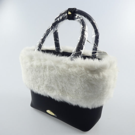 【中古】Lily Brown | リリーブラウン エコファー切り替えトート ハンドバッグ LWGB249007 2024A/W アイボリー
