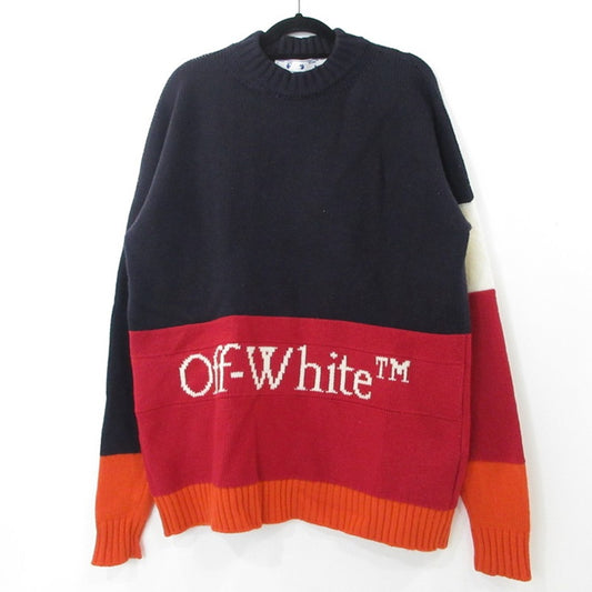 【中古】OFF-WHITE | オフホワイト COLOR BLOCK KNIT CREWNECK セーター OMHE048E20KNI001 マルチカラー サイズ：XS