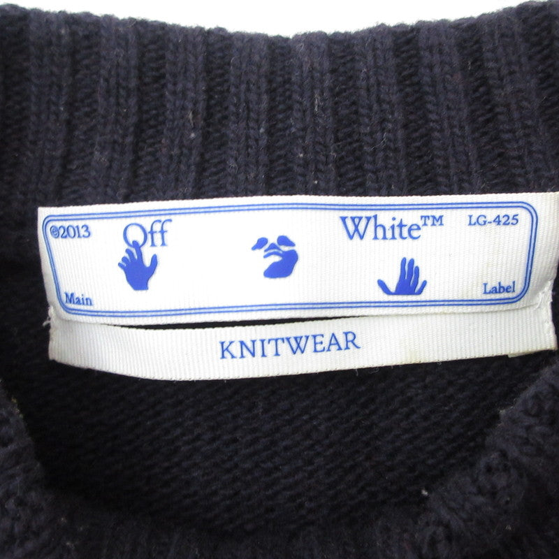【中古】OFF-WHITE | オフホワイト COLOR BLOCK KNIT CREWNECK セーター OMHE048E20KNI001 マルチカラー サイズ：XS