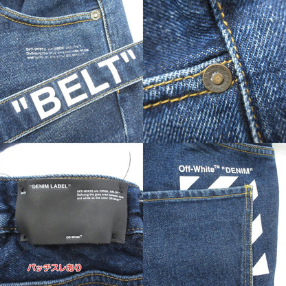 【中古】OFF-WHITE | オフホワイト デニムパンツ OMYA005S19C30025 ネイビー