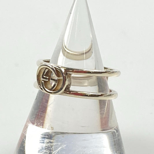 【中古】GUCCI | グッチ インターロッキングGスリムオープンバンド リング・指輪 298036