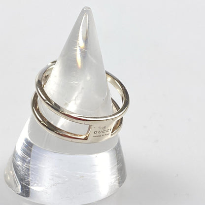【中古】GUCCI | グッチ インターロッキングGスリムオープンバンド リング・指輪 298036