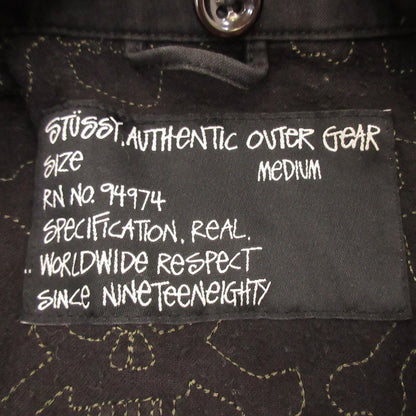 【中古】STUSSY | ステューシー M-65 ミリタリージャケット 94974 AUTHENTIC OUTER GEAR ブラック サイズ：M