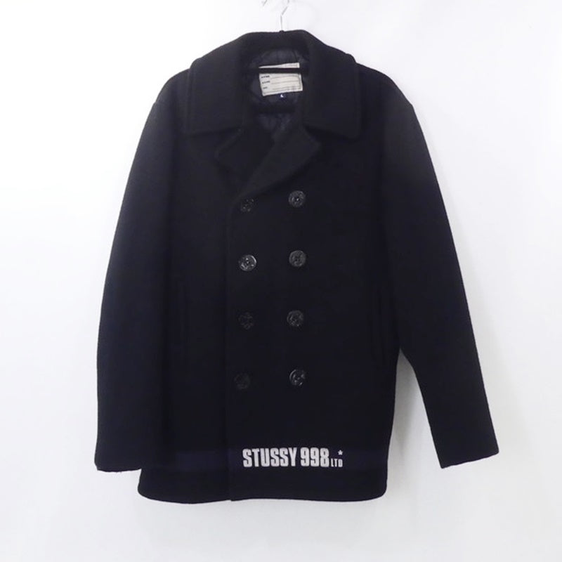 【中古】STUSSY | ステューシー ピーコート ブラック サイズ：L