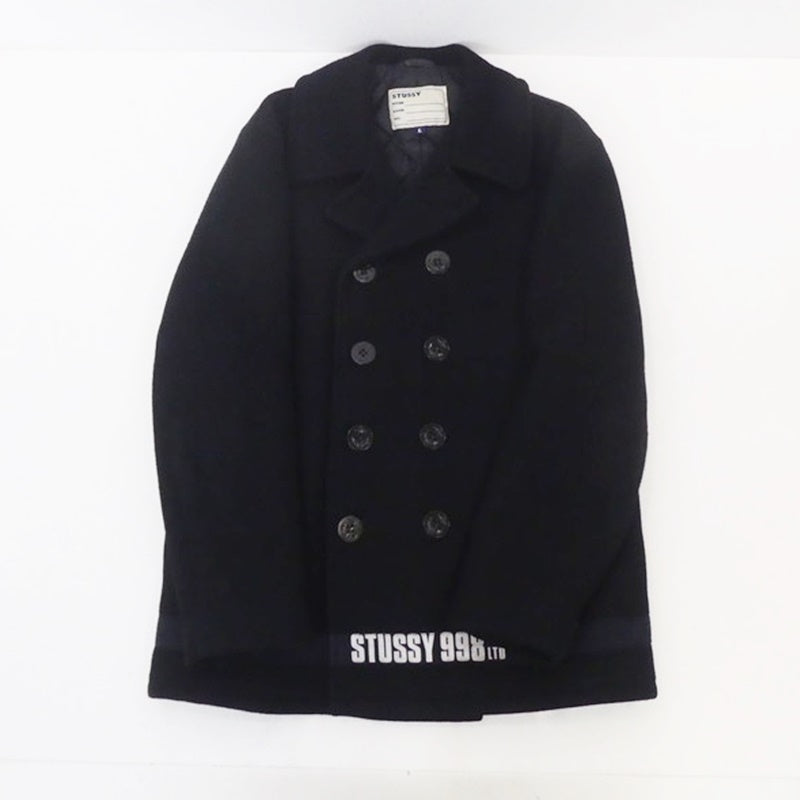 【中古】STUSSY | ステューシー ピーコート ブラック サイズ：L