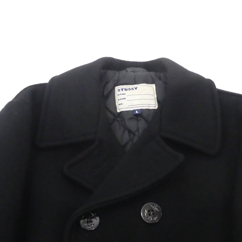 【中古】STUSSY | ステューシー ピーコート ブラック サイズ：L