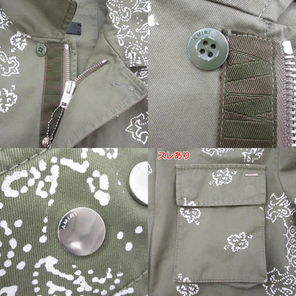 【中古】AMIRI | アミリ BLEACHED BANDANA M-65 ミリタリージャケット PF22MOS003/SR3BN0005SMRRCS0 オリーブ サイズ：50