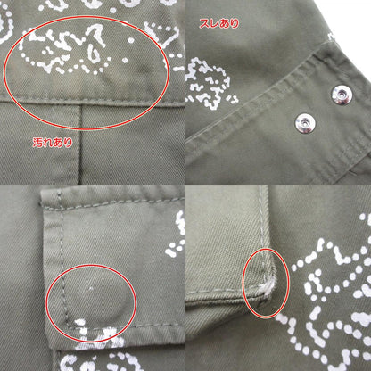 【中古】AMIRI | アミリ BLEACHED BANDANA M-65 ミリタリージャケット PF22MOS003/SR3BN0005SMRRCS0 オリーブ サイズ：50
