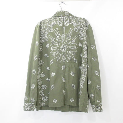 【中古】AMIRI | アミリ BLEACHED BANDANA M-65 ミリタリージャケット PF22MOS003/SR3BN0005SMRRCS0 オリーブ サイズ：50