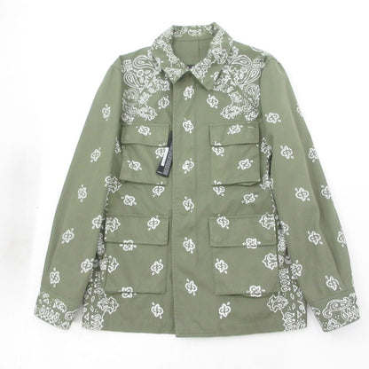 【中古】AMIRI | アミリ BLEACHED BANDANA M-65 ミリタリージャケット PF22MOS003/SR3BN0005SMRRCS0 オリーブ サイズ：50