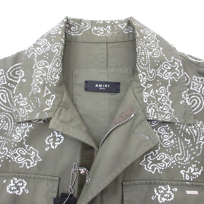 【中古】AMIRI | アミリ BLEACHED BANDANA M-65 ミリタリージャケット PF22MOS003/SR3BN0005SMRRCS0 オリーブ サイズ：50