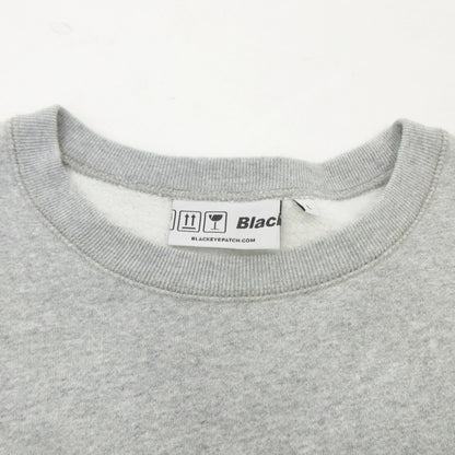 【中古】BlackEyePatch | ブラックアイパッチ HANDLE WITH CARE CREW SWEAT スウェット グレー サイズ：L