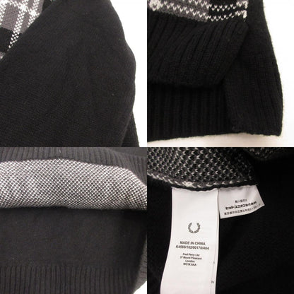 【中古】FRED PERRY | フレッドペリー TARTAN PANEL SWEATER セーター K4569/102 ブラック サイズ：S