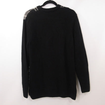 【中古】FRED PERRY | フレッドペリー TARTAN PANEL SWEATER セーター K4569/102 ブラック サイズ：S