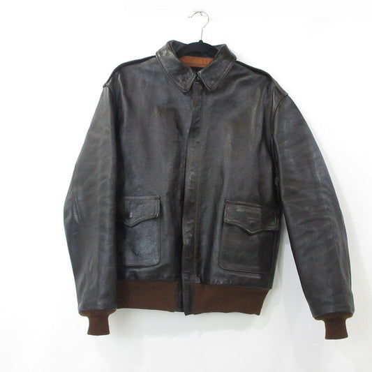 【中古】TOYS McCOY | トイズマッコイ H.OKAMOTO TYPE A-2 RED RIBBED レザー ブラウン サイズ：42