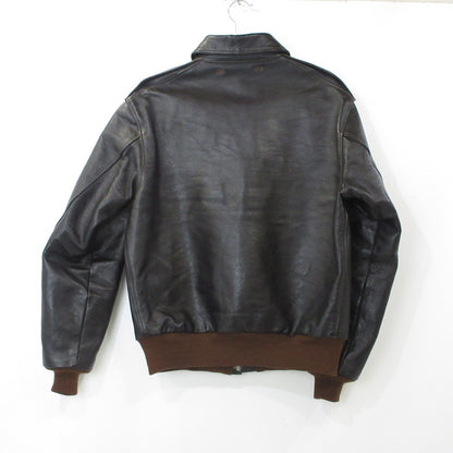 【中古】TOYS McCOY | トイズマッコイ H.OKAMOTO TYPE A-2 RED RIBBED レザー ブラウン サイズ：42