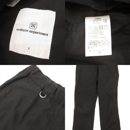 【中古】uniform experiment | ユニフォームエクスペリメント STRETCH GABARDINE SLIM FIT SLACKS その他ボトムス UE-170038 ブラック サイズ：1