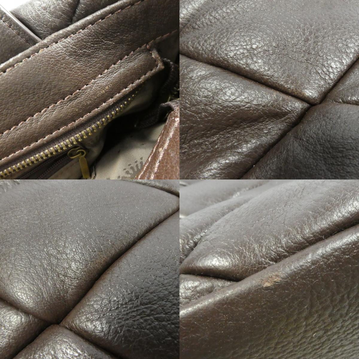 【中古】Dakota | ダコタ レザーキルティング トートバッグ ブラウン