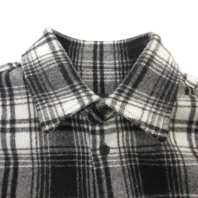 【中古】DSQUARED2 | ディースクエアード ICON オンブレチェックウールシャツ 長袖シャツ S79DL0036 ブラック サイズ：44