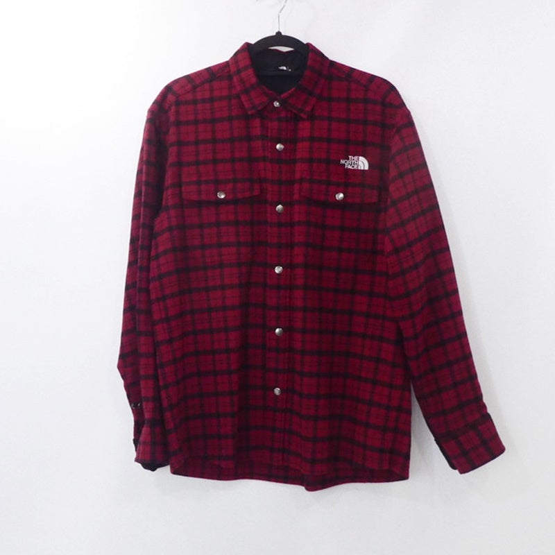 【中古】THE NORTH FACE | ザ・ノースフェイス Brushwood Wool Shirt 長袖シャツ NR62230 レッド サイズ：M