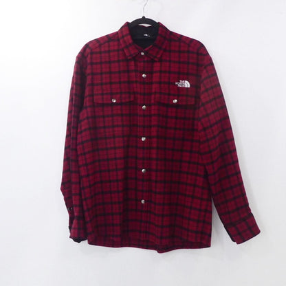 【中古】THE NORTH FACE | ザ・ノースフェイス Brushwood Wool Shirt 長袖シャツ NR62230 レッド サイズ：M