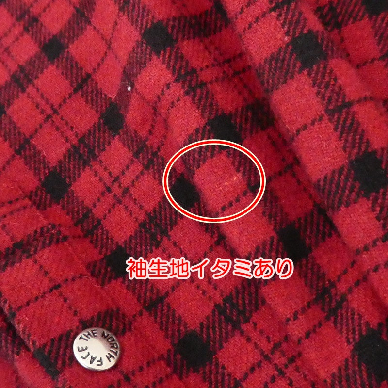 【中古】THE NORTH FACE | ザ・ノースフェイス Brushwood Wool Shirt 長袖シャツ NR62230 レッド サイズ：M