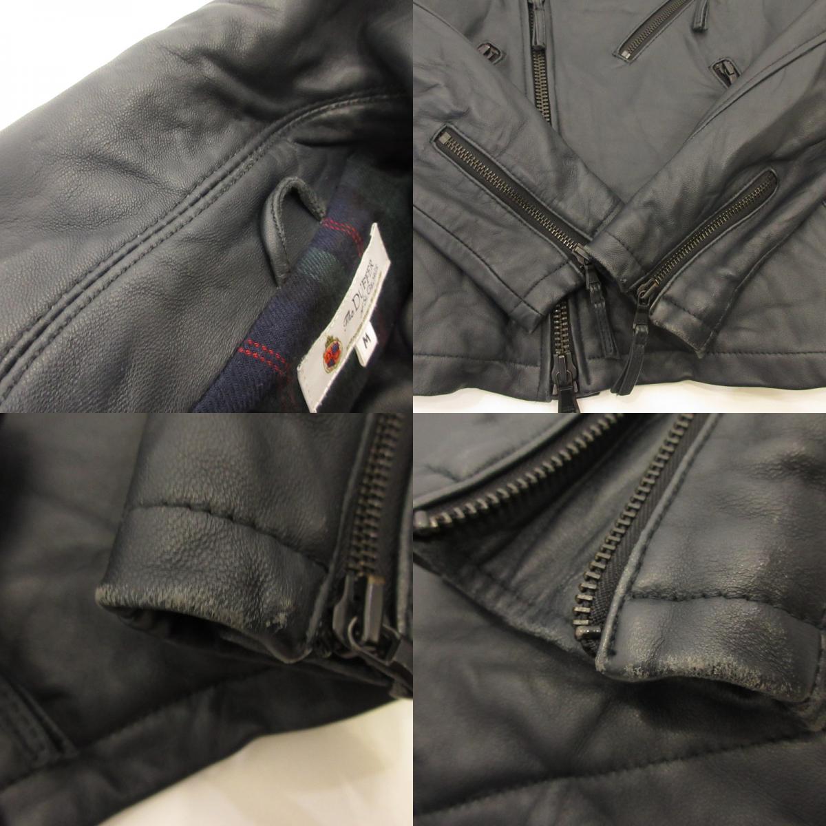 The DUFFER of ST.GEORGE | The Duffer of St. George Goatskin Double Riders Leather 297025 Navy Size: M