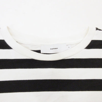 【中古】Graphpaper | グラフペーパー Border S/S Pocket Tee 半袖Ｔシャツ GM201-70149B サイズ：2