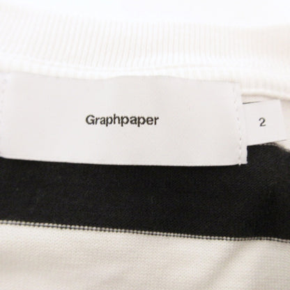 【中古】Graphpaper | グラフペーパー Border S/S Pocket Tee 半袖Ｔシャツ GM201-70149B サイズ：2