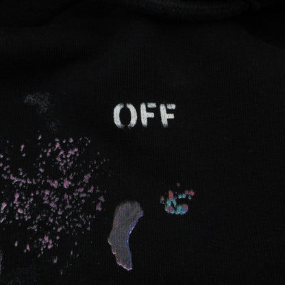 【中古】OFF-WHITE | オフホワイト Diag Galaxy Brushed Over Hoodie パーカー OMBB009G20FLE001 ブラック サイズ：XS